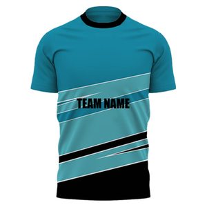 T-shirt en polyester pour hommes, design personnalisé, événements promotionnels, uniforme d'équipe complet, tissu doux au toucher - Product Image 1