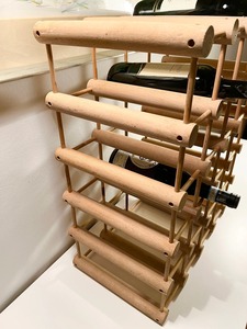 Estante grande de madera para botellas de vino, ideal para almacenamiento en el hogar, bar, cocina, comedor, organizador y expositor de vinos, venta al por mayor desde India. - Product Image 4