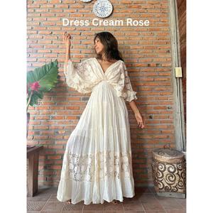 Boho Lace Trim Cotton <b>Maxi</b> Dress <b>Kaftan</b> for Ruffle Summer Quick Dry Floor-Length Casual Vintage Style Women's Dress - Product Image 4