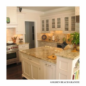 Dalles de granit Golden Bleach flammé/broyé sur mesure pour cuisines modernes, designs extérieurs, carrelages et escaliers – Vente en gros - Product Image 3