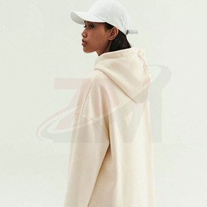 Women's Oversized Hooded Midi Dress Solid Color 100% Cotton Fleece Knitted Wholesale Customized New Hot Sale Branded - Product Image 4
