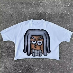 Camiseta Negra para Hombre, Manga Corta, Cuello Redondo, Estilo Urbano, Estampada, de Algodón Jersey, Corte Regular, Diseño con Logotipo Frontal, Transpirable, 220g - Product Image 4