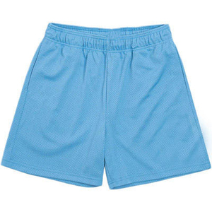 <b>Men's</b> <b>Pink</b> Breathable Woven Mesh Shorts Mid Waist Drawstring Closure Casual Style Front Logo Eco-Friendly Polyester Solid Color - Product Image 2