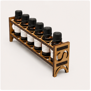 Wooden Essential Oil <b>Storage</b> <b>Rack</b> Rectangular Minimalist Design Single Tier Durable Standing Type for Home Use - Product Image 1