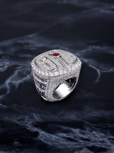 S925 Rhodium Plated Pave Setting <b>Cluster</b> Ring <b>Crystal</b> Rhinestone Geometric Fan Band Jewelry Gift - Product Image 2