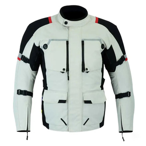 Unisex Full Sleeve Color Blocked Courdura <b>Motorcycle</b> <b>Jacket</b> Windproof Breathable Plus Size All Seasons Adventure Riding Gray - Product Image 5