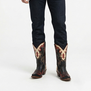 Men's Western Leather Cowboy <b>Boots</b> Mid-Calf Customizable for Winter & Summer Riding - Product Image 2