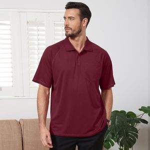 T-shirt pour homme avec logo brodé personnalisé, tricoté de qualité supérieure, respirant, pour le golf et les loisirs, manches courtes, OEM ODM, vente en gros - Product Image 4