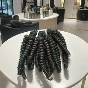 Paquetes de cabello de trama doble crudo de grado 12A Paquetes rizados naturales de cabello humano alineado con cutícula cruda 100% baratos - Product Image 1