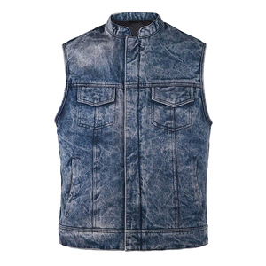 Gilet en jean pour femme, décontracté, couleur unie, boutonné devant, délavage clair, coton, taille haute, coupe ajustée, style automne, respirant, écologique - Product Image 3