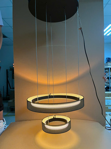 Customization OEM ODM Factory <b>Decor</b> Metal Lamp Fabric Shade Warm White Indoor Home Ceiling Chandelier Fixture Pendant <b>Lighting</b> - Product Image 5