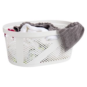 Set di 2 Cesti Portabiancheria Ventilati da 40L, Leggeri in Plastica con Manici Intagliati per Bagni e Armadi - Product Image 2