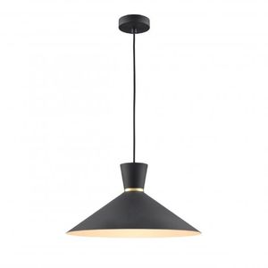 Lampe suspendue en forme de cône noir de qualité supérieure avec accent doré pour salon, salle à manger, cuisine et décoration commerciale - Product Image 5