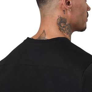 Men’s Taped Jersey Tee Black Cotton Graphic Printed Crew Neck Short Sleeve Casual Breathable Streetwear Summer Fashion T Shirt - Product Image 6