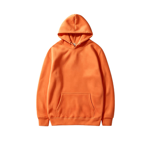 เสื้อฮู้ดผู้ชายสีส้ม ทรงปกติ สวมใส่สบายๆ สำหรับฤดูใบไม้ร่วง ผ้าถักเฟรนช์เทอร์รี่ ไม่บุซับใน - Product Image 6