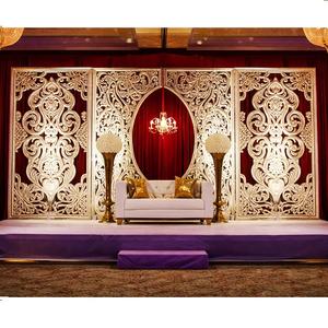 Toile de fond en fibre Jali pour mariages, légère, taille personnalisée, panneaux floraux sculptés, pour scènes sur le thème de la nuit de mariage indien - Product Image 1