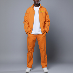 Nuevo conjunto de 2 piezas para hombre, ropa casual diaria, color sólido, logotipo impreso personalizado, cortavientos, ropa deportiva para hombre. - Product Image 1