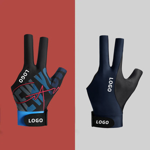 Gants de billard Bigwood Sports à 3 doigts, respirants, antidérapants, en PU, avec placement de logo personnalisable, pour billard, main gauche ou droite - Product Image 3