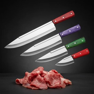 Handmade Stainless Steel Blade Chef Knife <b>wood</b> <b>Handle</b> With Leather Sheath Outdoor Knife - Product Image 2