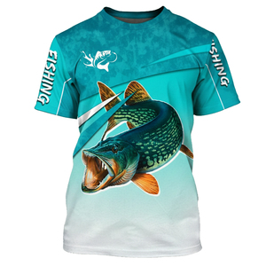 High Quality Factory Custom Crew Neck Best Seling Fishing <b>Shirt</b> Sublimated Performance Outdoor Fishing Clothing OEM Service - Product Image 3