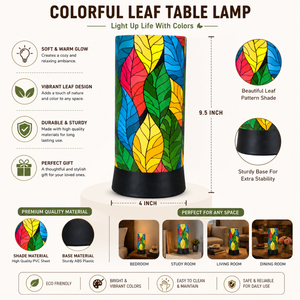 Colorful Leaf Table Lamp Decorative LED Bedside <b>Night</b> <b>Light</b> Modern Accent Lamp for Bedroom Living Room Office Home Decor Gift - Product Image 5