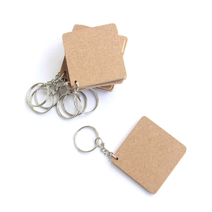 Plain Square MDF Key Chains <b>Wooden</b> Sheet <b>Craft</b> <b>Blanks</b> <b>for</b> DIY Painting Customization - Product Image 5
