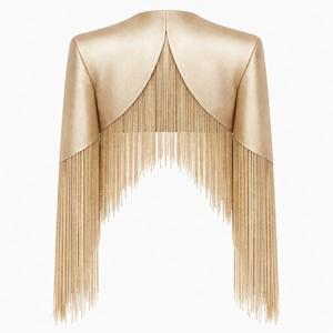 Bolero de Flecos Dorados Personalizado al por Mayor para Bodas - Proveedor y Fabricante OEM para Pedidos al por Mayor - Product Image 2