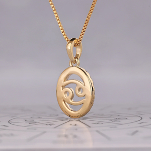 Collar con Colgante Chapado en Oro con Símbolo Cósmico, Cadena de Caja, Estilo Clásico, Unisex, para Uso Diario - Product Image 2