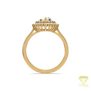 แหวนหมั้นเพชรโมอิสซาไนต์ทรงมาร์คีส์ ประดับด้วยวงแหวนสองวง ทองคำขาว 14K สไตล์วินเทจ แหวนแต่งงานสุดหรูสำหรับผู้หญิง - Product Image 3