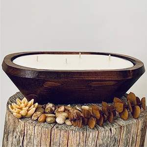 Velas aromáticas de cera de soja natural en recipiente de madera con mechas de algodón, venta al por mayor |   Fragancia Personalizada en Recipiente de Madera Hecho a Mano - Product Image 5