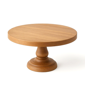 ขาตั้งเค้กไม้มะม่วงธรรมชาติทรงกลม ดีไซน์สวยงาม สำหรับตกแต่งบ้าน - Product Image 4