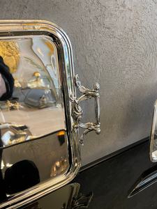 Bandeja de servicio Rectangular de diseño árabe personalizada portátil plegable chapada en plata europea de alta calidad superventas Navidad - Product Image 5