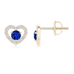 14Kt Solid Gold Emerald Heart Stud <b>Earrings</b> Halo Rhodium Plated Minimalist Wedding Gift <b>Fine</b> Jewelry OEM ODM Wholesale - Product Image 1