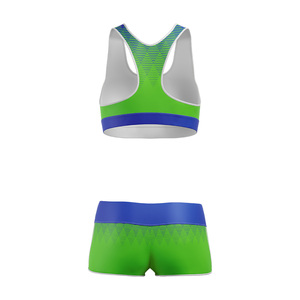 Conjunto de Sujetador Deportivo y Pantalones Cortos para Mujer, Sublimado, para Gimnasio, Fitness, Yoga, Ropa Deportiva de Alta Elasticidad, Proveedor Mayorista - Product Image 5