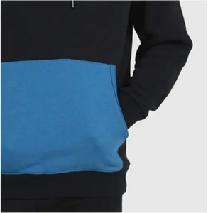 Sudadera con capucha de forro polar para hombre, con capucha ajustable, bolsillo frontal, tela suave, cómoda para uso diario en invierno. - Product Image 5