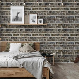 Carta da Parati Adesiva Rimovibile Effetto Mattone, Stile Rustico, Autoadesiva e Rimovibile - Product Image 5