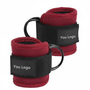 Juego de Correas de Neopreno Transpirables para Entrenamiento en Gimnasio con Anillo en D |   Muñequera/Tobillera Personalizada para Cable Glute Kickbacks y Levantamiento de Pesas - Product Image 2