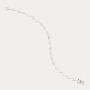 Pulsera de tenis minimalista de plata de ley con diamantes de laboratorio, color DEF, claridad VVS/VS, corte ovalado, 5 quilates en total, 18 piedras, 11 gramos, de fábrica. - Product Image 5