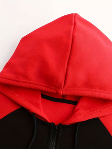 Pulls à capuche surdimensionnés pour hommes en gros, tricotés, écologiques, respirants, en polyester/coton, avec motif 3D en lettres en relief - Product Image 3