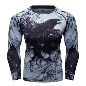 Unisex Custom Design Green Sublimation Print Long Sleeve Rash Guard Quick Dry Eco-Friendly Polyester/Nylon Sport <b>Shirt</b> Adults - Product Image 1