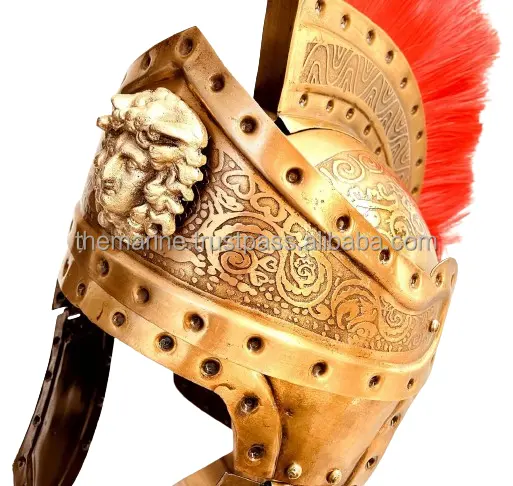 Armadura medieval Real Real Rei Romano Exército Guarda Pretoriano Capacete Romano fantasia de Hollywood fantasia de Halloween (suporte não incluído)