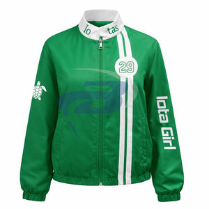 Veste de course en sergé de coton Iota Phi Lambda IPL Sorority pour femme, veste de sport automobile haute performance, veste de motard rapide - Product Image 2