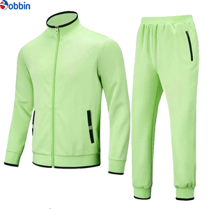 Bobbin Men's Light Blue Tracksuit Set Full Zipper Stand Collar Sporty <b>Jogging</b> <b>Suit</b> with Side Pockets Breathable Polyester Spring - Product Image 6