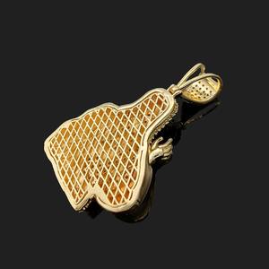 Pendentif Jésus en cuivre serti de zirconiums cubiques, best-seller, personnalisé, style « Iced Out », 14 carats, pour homme, pendentif unique - Product Image 2