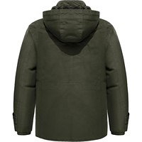Veste en toile élégante d'inspiration champêtre, col montant, imperméable, respirante, construction fonctionnelle, plusieurs compartiments, formelle