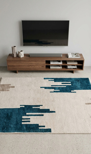 Tapis persans abstraits tuftés à la main en laine/viscose, grand format, personnalisés, écologiques, lavables, antidérapants, avec envers hautement noué, vente en gros - Product Image 6