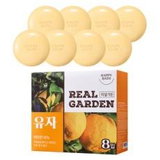 Sapone Solido Idratante Happy Bath Real Garden Vitamin Yuzu 90g, Set Sconto 8 Pezzi - Product Image 1