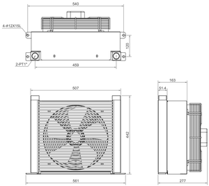 Sistema de enfriamiento hidráulico personalizado de la marca taiwanesa TL2-40, intercambiador de calor de aletas de aluminio para maquinaria hidráulica industrial - Product Image 2