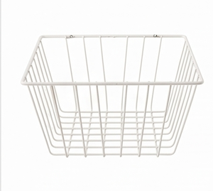 Premium White Metal <b>Wire</b> Storage <b>Basket</b> Rectangle Simple Design <b>Hanging</b> Multi-Purpose Neatening Organizer - Product Image 1