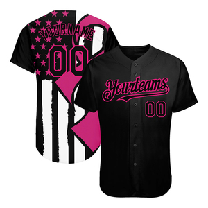 Maillot de baseball hip-hop personnalisé à manches courtes pour hommes, uniforme de sport actif, imprimé, anti-humidité, chemises décontractées à boutons - Product Image 3